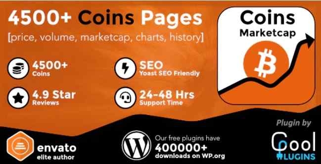 Coins MarketCap – WordPress Cryptocurrency Plugin