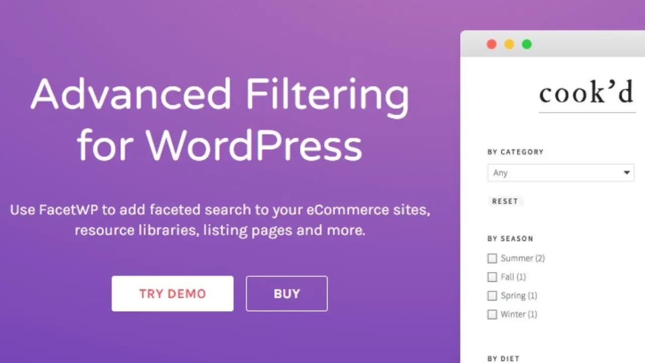FacetWP – Advanced Filterings Plugin For WordPress v4.1.0 Free