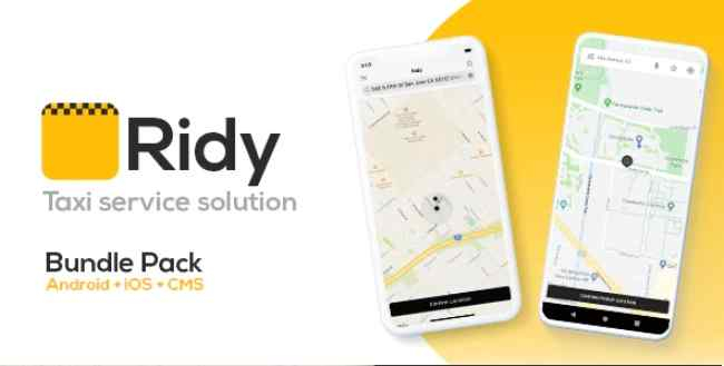Ridy – Taxi Application Android & iOS + Dashboard